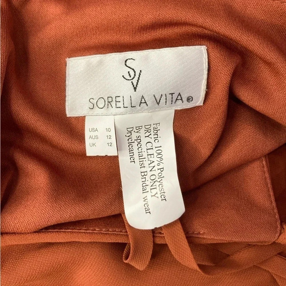 Sorella Vita 9419 Bridesmaid Maxi Dress NWT | Burnt Orange | Size 10 - Picture 6 of 9